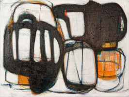 B1-2, Mischtechnik auf Leinwand, 120x160x6cm, 2024