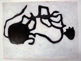 EZ2-4, Mischtechnik auf Bütten, 56x76cm, 2019