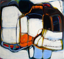 L2-1, Mischtechnik auf Leinwand, 130x140x6cm, 2023