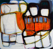 L2-2, Mischtechnik auf Leinwand, 130x140x6cm, 2023