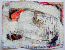 Ohne Titel, Mischtechnik auf Bütten, ca. 28x38cm, 2021