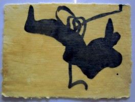 Ohne Titel, Gouache und Bienenwachs auf Bütten, ca. 15x20cm, 2020