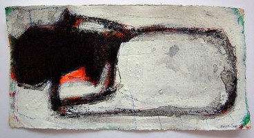 Ohne Titel, Mischtechnik auf Bütten, ca. 20x40cm, 2020