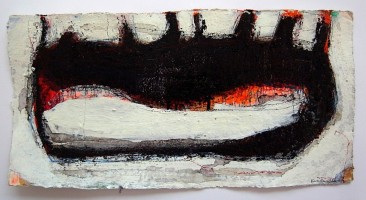 Ohne Titel, Mischtechnik auf Bütten, ca. 20x40cm, 2020