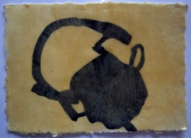 Ohne Titel, Gouache und Bienenwachs auf Bütten, ca. 15x20cm, 2020