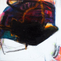 T3-3, Mischtechnik auf Leinwand, 48x48x6cm, 2022