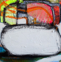 T3-5, Mischtechnik auf Leinwand, 48x48x6cm, 2022